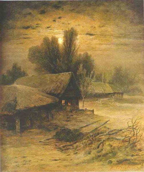 Alexei Savrasov Winter Night oil painting image